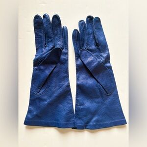 Talbots Blue Leather Gloves
